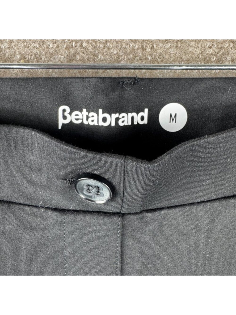 Betabrand 7 Pocket Straight Leg Dress Pant Yoga Pants M Black Businesscore NWOT - Picture 4 of 12
